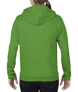 Sweatshirt publicitaire femme manches longues avec capuche | Women`s Fashion Full-Zip Hooded Sweat Green Apple