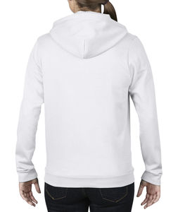 Sweatshirt publicitaire femme manches longues avec capuche | Women`s Fashion Full-Zip Hooded Sweat White