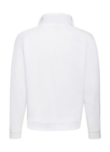 Sweatshirt publicitaire manches longues raglan | Zip Neck Sweat White