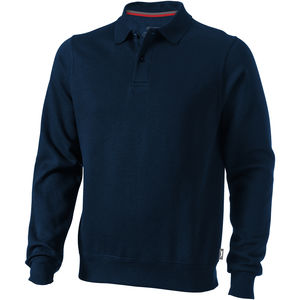 Sweater publicitaire col polo Referee Marine