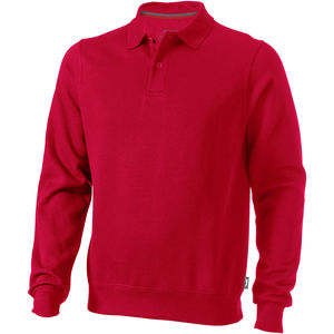 Sweater publicitaire col polo Referee Rouge