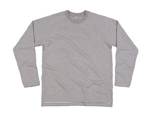 Sweatshirt publicitaire unisexe manches longues raglan | Emin Heather Grey Melange