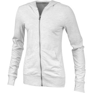 Sweater personnalisé capuche full zip femme Garner Blanc