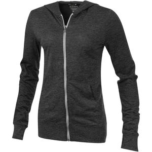 Sweater personnalisé capuche full zip femme Garner Gris foncé