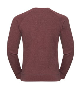 Sweatshirt publicitaire homme manches longues cintré raglan | Virginia Dare  Maroon Marl