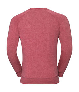 Sweatshirt publicitaire homme manches longues cintré raglan | Virginia Dare  Red Marl
