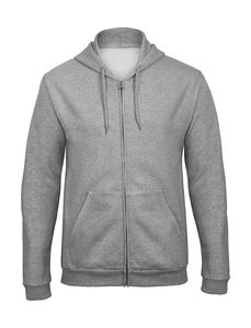 Sweatshirt à capuche zippé publicitaire | ID.205 50 50 Hooded Full Zip Sweat Unisex Heather Grey
