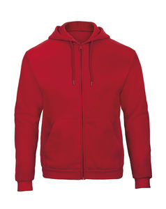 Sweatshirt à capuche zippé publicitaire | ID.205 50 50 Hooded Full Zip Sweat Unisex Red