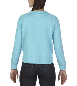 Sweatshirt publicitaire femme manches longues avec capuche | Lafontaine Lagoon Blue