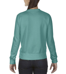 Sweatshirt publicitaire femme manches longues avec capuche | Lafontaine Seafoam