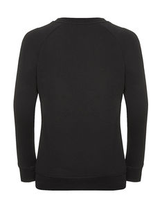 Sweatshirt publicitaire femme manches longues cintré raglan | Xiasha  Black