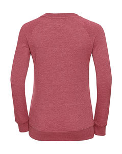 Sweatshirt publicitaire femme manches longues cintré raglan | Xiasha  Red Marl