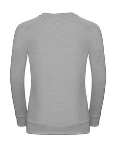 Sweatshirt publicitaire femme manches longues cintré raglan | Xiasha  Silver Marl