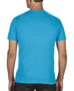 T-shirt personnalisé homme manches courtes cintré | Adult Tri-Blend Heather Caribbean Blue