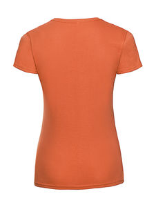 T-shirt publicitaire femme petites manches cintré | Macao Orange