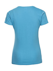 T-shirt publicitaire femme petites manches cintré | Macao Turquoise