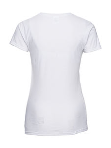 T-shirt publicitaire femme petites manches cintré | Macao White
