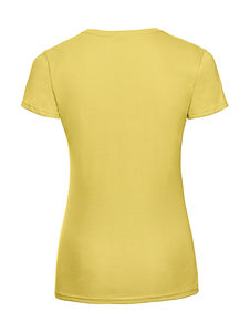 T-shirt publicitaire femme petites manches cintré | Macao Yellow