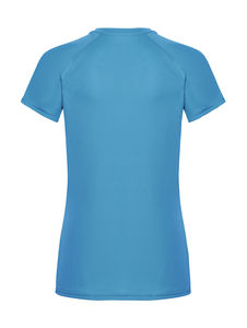 T-shirt personnalisé femme manches courtes cintré raglan | Ladies Performance T Azure Blue