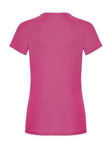 T-shirt personnalisé femme manches courtes cintré raglan | Ladies Performance T Fuchsia