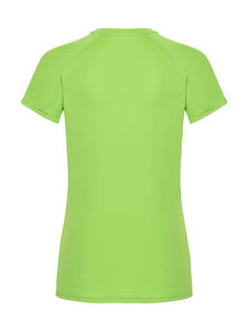 T-shirt personnalisé femme manches courtes cintré raglan | Ladies Performance T Lime Green