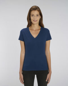 T-shirt col V femme  | Stella Evoker Black Heather Blue