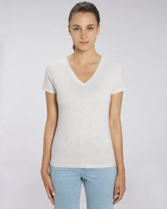 T-shirt col V femme  | Stella Evoker Cream Heather Grey