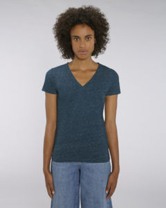 T-shirt col V femme  | Stella Evoker Dark Heather Denim