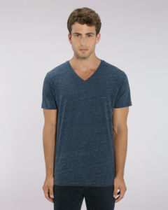 T-shirt col V homme | Stanley Presenter Dark Heather Denim