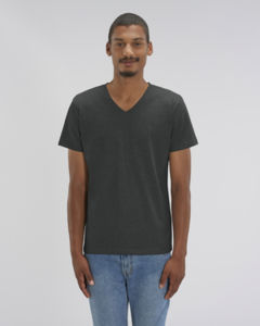 T-shirt col V homme | Stanley Presenter Dark Heather Grey