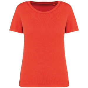 T-shirt entreprise GOTS délavé femme  Washed Paprika 2