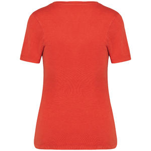 T-shirt entreprise GOTS délavé femme  Washed Paprika 3