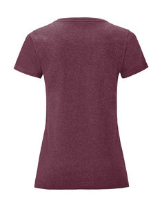 T-shirt femme iconic-t publicitaire | Ladies Iconic T Heather Burgundy