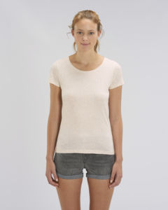 T-shirt iconique femme | Stella Lover Ecru Neppy Mandarine