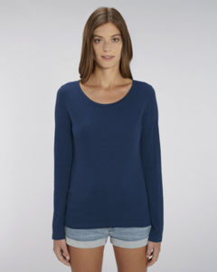 T-shirt iconique manches longues femme | Stella Singer Black Heather Blue