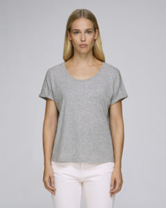 T-shirt loose femme  | Stella Lazes Heather Grey Slub