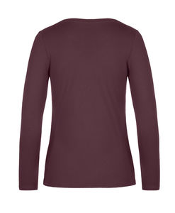 T-shirt manches longues femme publicitaire | #E190 LSL  women Burgundy