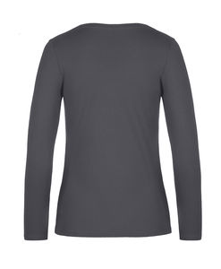 T-shirt manches longues femme publicitaire | #E190 LSL  women Dark Grey