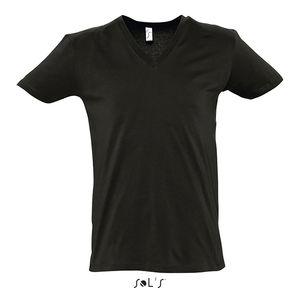 Tee-shirt publicitaire homme col V profond | Master Noir profond