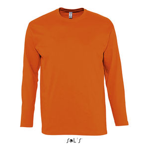 Tee-shirt personnalisé homme col rond manches longues | Monarch Orange