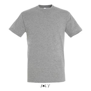 Tee-shirt personnalisé unisexe col rond | Regent Gris chiné