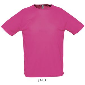 Tee-shirt publicitaire manches raglan | Sporty Rose fluo