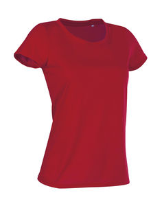 T-shirt publicitaire femme manches courtes réfléchissantes | Active Cotton Touch Women Crimson Red