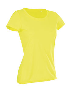 T-shirt publicitaire femme manches courtes réfléchissantes | Active Cotton Touch Women Cyber Yellow