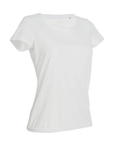 T-shirt publicitaire femme manches courtes réfléchissantes | Active Cotton Touch Women White