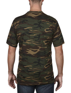 T-shirt publicitaire manches courtes | Adult Heavyweight Camouflage Camouflage Green