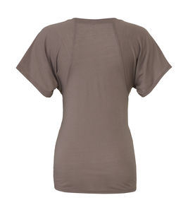 T-shirt publicitaire femme manches courtes raglan | Sadir Pebble Brown