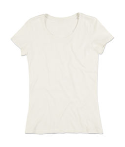 T-shirt publicitaire femme manches courtes | Janet Crew Neck Women Winter White