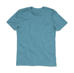 T-shirt publicitaire homme manches courtes | Luke Crew Neck Men Aqua Heather