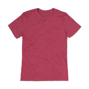 T-shirt publicitaire homme manches courtes | Luke Crew Neck Men Cherry Heather